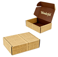 Boîte d'expédition portable en carton ondulé, robuste, réutilisable, écologique, recyclable, impression couleur, pour emballage cadeau et artisanat