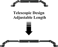 Kewig ODM OEM universel 22mm de diamètre CNC 6061 en alliage d'aluminium extensible Extension de guidon de moto pour une conduite sûre
