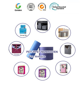 Tái chế Polyester Vải 200 GSM Túi xách <span class=keywords><strong>100Polyester</strong></span> Vải PET không dệt vải Polyester spunbond cho vật liệu đóng gói - Product Image 2