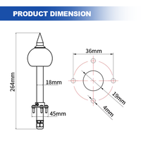 Capteurs de bruit en acier inoxydable SS304 de haute précision sonde compacte 30dB ~ 120dB détecteurs de bruit et de niveau sonore mètres IP65