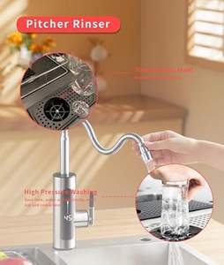Épurateur de bouilloire en acier inoxydable <span class=keywords><strong>noir</strong></span> élégant Laveuse de verre à haute pression durable Plateau d'évacuation Rincer les éviers de cuisine - Product Image 5