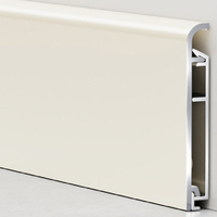 Comovy Usine En Gros 40/60/80 Plinthe En Alliage D'aluminium Plinthe Avec Surface En Grain De Bois Plinthe Décorative