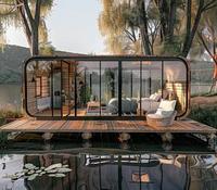 Maison en conteneur conçue sur mesure Maison capsule mobile de luxe Maison en conteneur pour la décoration d'hôtel