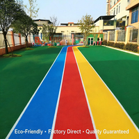 Revêtement de sol sportif synthétique EPDM antidérapant, résistant aux UV, de qualité supérieure, écologique et perméable pour les stades scolaires, provenant de Chine.