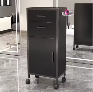 D High Quality Modern Stainless Steel Mobile Hair Salon Styling <b>Trolley</b> Foldable Luxury Tool for Spa Hotel Home Care - Product Image 2