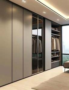 Armoire de rangement moderne pour chambre à coucher de maison vestiaire sectionnel avec armoire latérale armoire en bois - Product Image 6