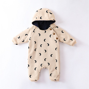 Batas de algodón de invierno de una pieza <span class=keywords><strong>para</strong></span> bebés, <span class=keywords><strong>ropa</strong></span> gruesa acolchada <span class=keywords><strong>para</strong></span> recién nacidos, hombre y mujer, estilo informal y bonito - Product Image 1