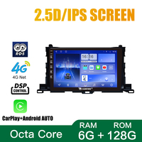 Pour Toyota Highlander 2013-2019, autoradio Android 10 pouces, double DIN, Octa-Core, Quad, GPS, navigation