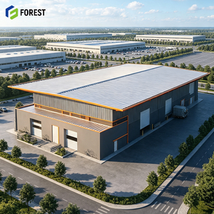 Edificio de taller con estructura de acero modular sin columnas, de alta resistencia y gran capacidad, para planta de fabricación industrial. - Product Image 1