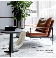 Fauteuil en cuir PU de style moderne avec structure en acier, modulaire, pour la maison, le bureau, le salon, la détente, meubles pour hôtels, garantie de 2 ans