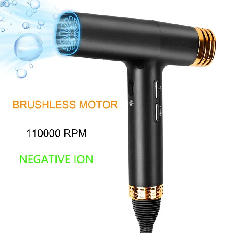 Manufacturer Advanced Brushless BLDC Motor 110000 RPM High Speed Negative Ion One Step Salon Equipment Professional Hair Dryer