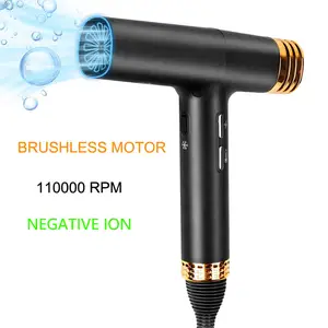 निर्माता उन्नत Brushless BLDC मोटर 110000 RPM उच्च गति नकारात्मक आयन एक कदम सैलून उपकरण पेशेवर हेयर ड्रायर