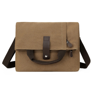 Sac messager en toile de style rétro pour homme, sac à main décontracté de grande capacité, sac bandoulière pour le travail et les trajets quotidiens - Product Image 3
