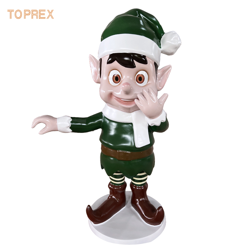 Лидер продаж, рождественские украшения Toprex, уличные Стекловолоконные эльфы