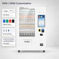 Distributeur automatique de nourriture et de boissons Yunyin Production avec écran tactile de 21,5 pouces, distributeur automatique extérieur