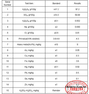 الغذاء الصف البوتاسيوم ميتابيسلفيت السعر - Product Image 4