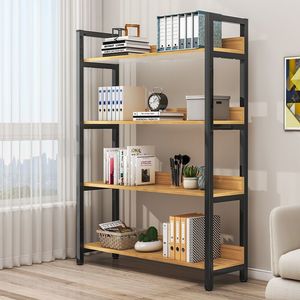 Estantería de libros de <span class=keywords><strong>madera</strong></span> <span class=keywords><strong>gruesa</strong></span>, estilo moderno, Vintage, <span class=keywords><strong>madera</strong></span> y Metal, MDF - Product Image 2