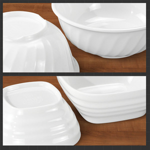 Tazón de melamina blanco de tamaño pequeño para condimentos o salsas, vajilla para fiestas, diseño de color sólido - Product Image 1