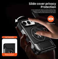 Nouvelle coque de téléphone 2-en-1 avec support anneau pour iPhone Duo 18 17 16 15 14 13 12 11, protection robuste de l'appareil photo, étui de designer avec refroidissement