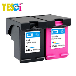 Oui-coloré 64XL BK 64XL C <span class=keywords><strong>cartouche</strong></span> <span class=keywords><strong>d</strong></span>'<span class=keywords><strong>encre</strong></span> à jet <span class=keywords><strong>d</strong></span>'<span class=keywords><strong>encre</strong></span> reconditionnée pour <span class=keywords><strong>HP</strong></span> <span class=keywords><strong>Envy</strong></span> <span class=keywords><strong>Photo</strong></span> 6220 6222 6230 <span class=keywords><strong>6232</strong></span> 6234 6252 6255 6258 7120 - Product Image 2