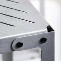 Tabouret Métallique Commercial de Haute Qualité, Personnalisé en Acier Inoxydable et Aluminium, Estampage Industriel Anodisé, Marque FUDA, Modèle FDIS036