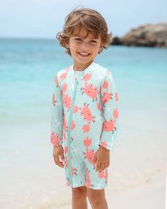 ALVABABY, traje de baño de manga larga para bebé, <span class=keywords><strong>moda</strong></span> de una pieza, traje de baño de punto con cremallera, traje de baño de dibujos animados para bebés y niños pequeños - Product Image 6