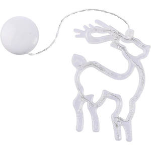 Lampada a batteria con ventosa, colore bianco caldo, ideale per decorazioni natalizie e atmosfera festiva. - Product Image 1