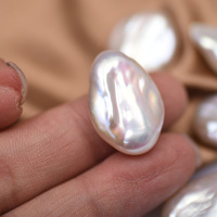 17-23mm non percé grandes perles de culture d'eau douce en vrac résultats irrégulier bon lustre naturel blanc perle Botton sans trou