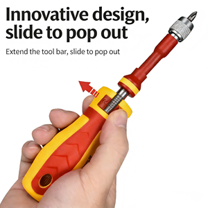 Tournevis multifonction rétractable 18-en-1 avec testeur <span class=keywords><strong>de</strong></span> tension, embouts multiples, manche en plastique, kit d'outils <span class=keywords><strong>de</strong></span> réparation domestique DIY - Product Image 3