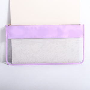 Transparante <span class=keywords><strong>Pvc</strong></span> Raam Nylon Top Mahjong Tegels Opbergtas Grote Capaciteit Doorzichtige Vinyl Platte Rits Mahj Tas Gestikte Mahjong Tas - Product Image 3