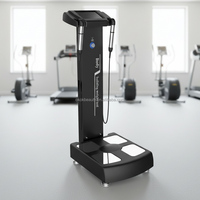 Moniteur de composition corporelle vertical noir avec électrodes manuelles détachables, 8 points BIA, équipement de fitness pour salon
