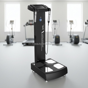 Monitor de Grasa <span class=keywords><strong>Corporal</strong></span> Vertical Negro con Marco Vertical, Electrodos de Mano Desmontables, 8 Puntos BIA, Equipo de Fitness para Salón - Product Image 5