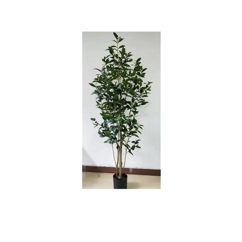 Artificial ornamental plants realistic luxury bonsai tree indoor plastic large laurel trees for living room 180cm decor potted t