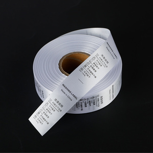 Etiqueta de cuidado de ropa impresa de tela de poliéster de alta calidad Etiqueta de lavado de advertencia de instrucciones de algodón Etiquetas de satén Etiqueta de cuidado de lavado - Product Image 6