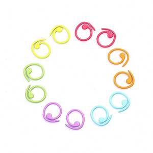 Marqueur en métal de couleur mélangée couture anneau de comptage pince à crochet accessoires de tricot outils - Product Image 1