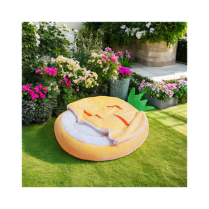 Lit pour animaux de compagnie luxueux et mignon en peluche courte et coton PP, confortable – Offre spéciale - Product Image 1