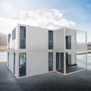 Luxury Glass Wall Living Beach Vocation Holiday Flat Pack Modular Container  House Homes for Sale