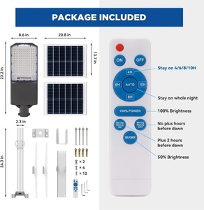 Outdoor Project Remote <strong>Solar</strong> Lighting Pole Street <strong>Light</strong> 100w 200w 300w 400w <strong>Solar</strong> Lamp <strong>Post</strong> Street <strong>Light</strong> - Product Image 2