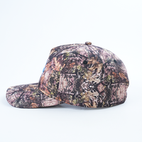 Aangepaste Hoge Kwaliteit 5 Paneel Gebogen Rand Camo Patroon Baseballpet, Voeg Borduurwerk Logo Gestructureerde Papa Hoed Toe