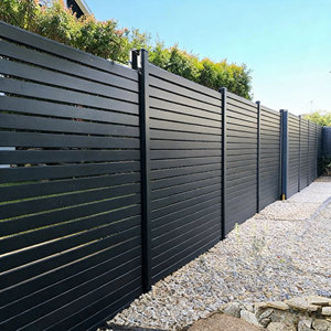 Panneaux de clôture en aluminium gris, découpés au laser, motifs décoratifs, clôture de jardin offrant une intimité totale avec poteaux robustes - Product Image 6