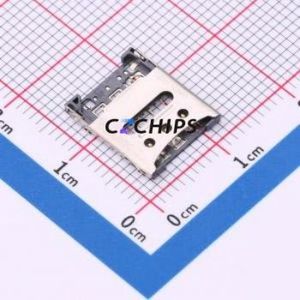 NANO-SIM-503 SIM Card Connector SMD Connector Flip Cover Type Nano SIM Card Card Holder 1.35mm - Product Image 1