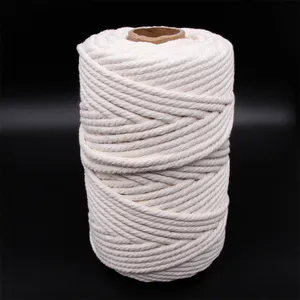 Baiyuheng-Hilo de macramé de 5Mm, cordón de macramé de algodón ecológico de 4Mm