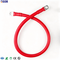 Câble de batterie robuste 2-6AWG en cuivre étamé, faisceau de câblage en PVC silicone, cosses de câble d'alimentation pour onduleur, VR, solaire, marine, moto