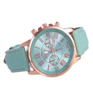 GENEVA Geneva Nouvelle <span class=keywords><strong>montre</strong></span> pour <span class=keywords><strong>femme</strong></span> de loisirs et de mode, à trois cadrans factices, bracelet en cuir double couche, <span class=keywords><strong>montre</strong></span> à quartz pour <span class=keywords><strong>femme</strong></span> - Product Image 5