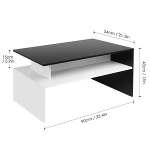 Coffee Table <strong>Side</strong> Table Living Room Home Furniture 2 Shelves Modern Storage Display <strong>Unit</strong> - Product Image 4