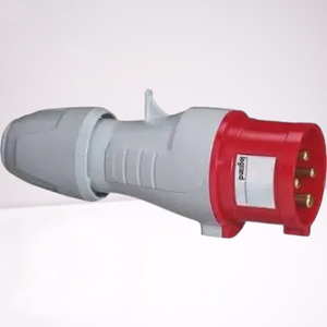 ปลั๊กไฟฟ้าอุตสาหกรรม Baldor 16A 230V IP44 แบบมีสายดิน ช่องเสียบเดี่ยว สำหรับงานหนัก สีเทา-แดง สำหรับโรงงาน - Product Image 1