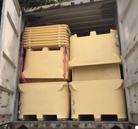 Grande boîte à palette de transport de poissons vivants isolée écologique en PEBD 300-1000L