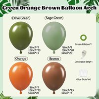 Set Perlengkapan Pesta Ulang Tahun Anak Tema Safari Hutan Tropis Dinosaurus Mudah Dibuat Sendiri, Balon Lateks Tiup, Garland, dan Gapura Balon