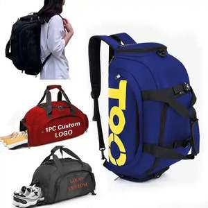 Bolsas de Viaje de Nailon con Logotipo Personalizado en Oferta, Bolsa Deportiva T60 Económica para Hombre, Bolsa de Gimnasio con Compartimento para Zapatos - Product Image 1