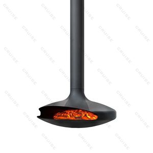 Cheminée suspendue au bioéthanol, vapeur, gaz et électrique CRUISE, 600 mm, décorative, intérieure, <span class=keywords><strong>en</strong></span> alliage d'acier au carbone, design moderne - Product Image 1